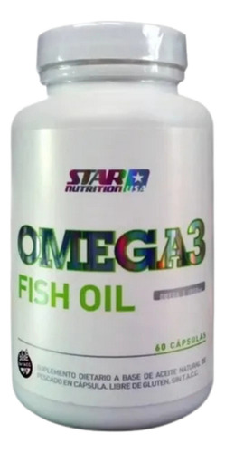 Omega 3 Fish Oil Star Nutrition X2 60 Cápsulas Sin Sabor + Pastillero Legend Ácidos Grasos Epa Y Dha Para Corazón, Cerebro Y Articulaciones