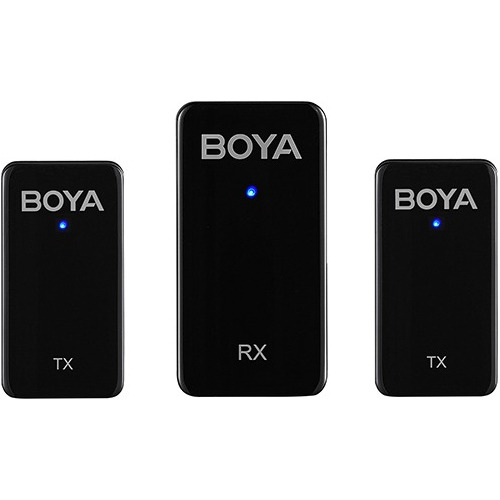 Set 2 Micrófonos Corbateros Boya Wmic5m2 Usb C O Lightning 