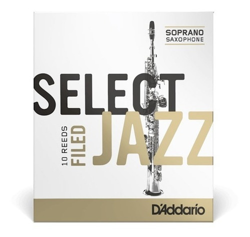 Palheta Sax Soprano Daddario Select Jazz  - Filed - 01 Uni.
