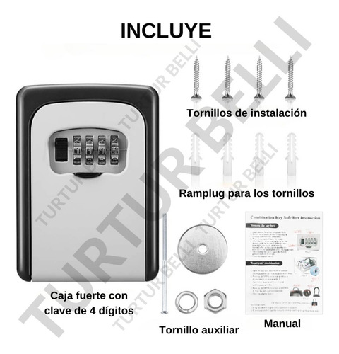 Caja Fuerte De Almacenamiento De Llaves O Tarjetas De Acceso