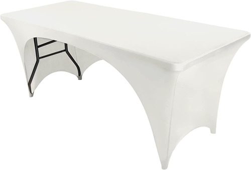 Mantel Elástico Para Mesa Ajustable Color Marfil