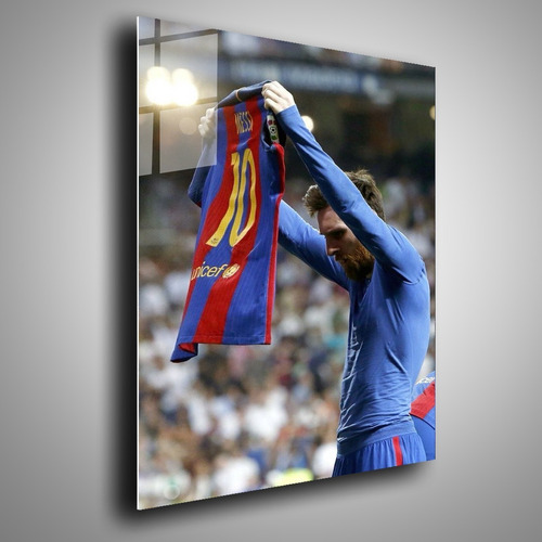 Cuadro Metalico Messi Camiseta Fc Barcelona  Art 40x60cm