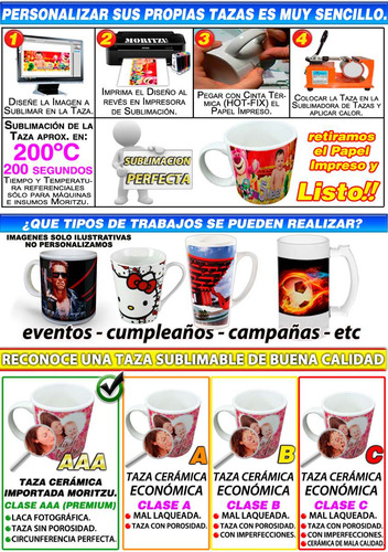 Sublimadora Estampadora Taza Con 1 Base Recta Común Moritzu