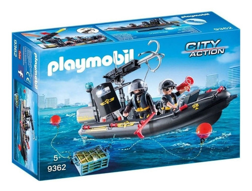 Imagem 1 de 2 de Playmobil City Action Unidade Tática Com Bote 9362 Sunny