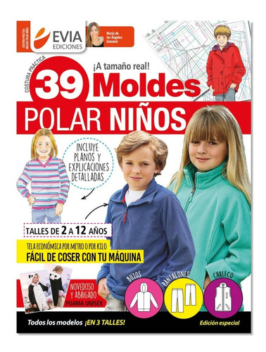 Revista Evia Costura 39 Moldes A Tamaño Real Polar Niños