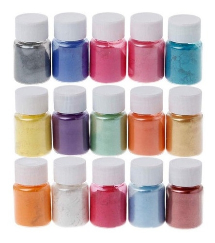 Tintes En Polvo Zs 15 Colores, Resina Epoxídica, Perla, Mica