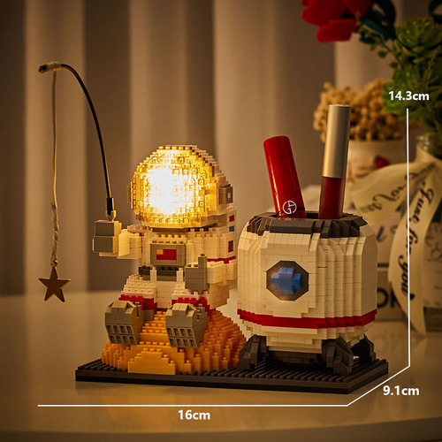 Soporte Para Plumas Oso Rosa 6904 Astronauta 6903