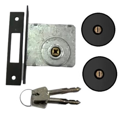 Cerradura de seguridad negra tetra mate con 2 llaves