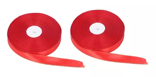 Cinta roja cinta roja fina 2 rollos de 2 cm de ancho 200 yardas en