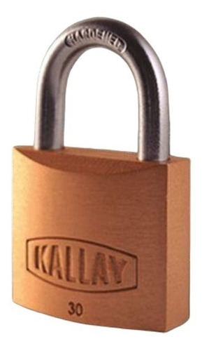 Candado Kallay K30 De 30 Mm Doble Traba Cuerpo Laton Macizo