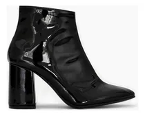 Comprar Botinetas Botas Zapatos Mujer Negro Taco Cuadrado 8cm Mia