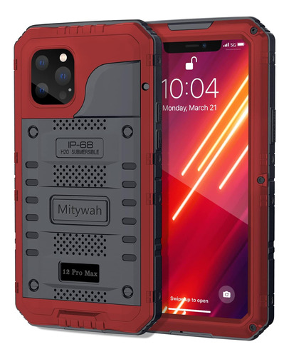 Funda Mitywah Para iPhone 12 Pro Max Red