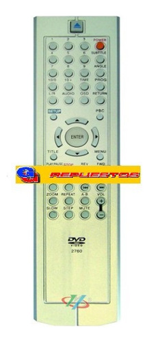 Control Remoto Dvd Admiral/blaze/otras(xview) D801-dvd801 (2