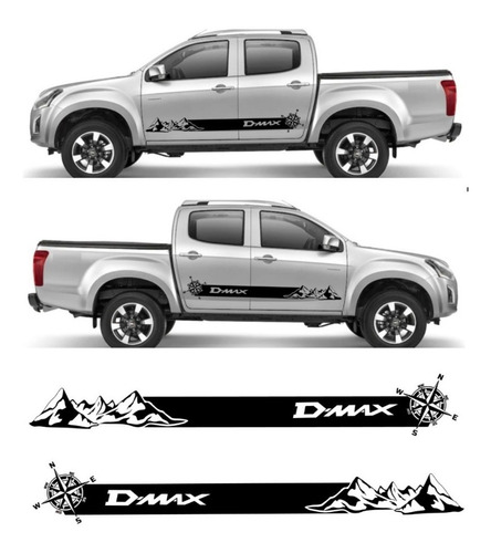 Stickers Chevrolet Dmax Franjas Montañas 
