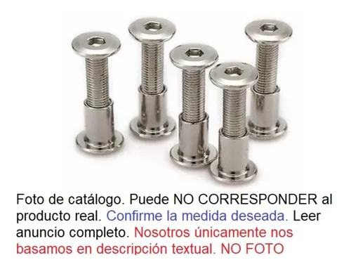 Tornillo + Tuerca Union Muebles Paneles Gabinetes 24pz Perno