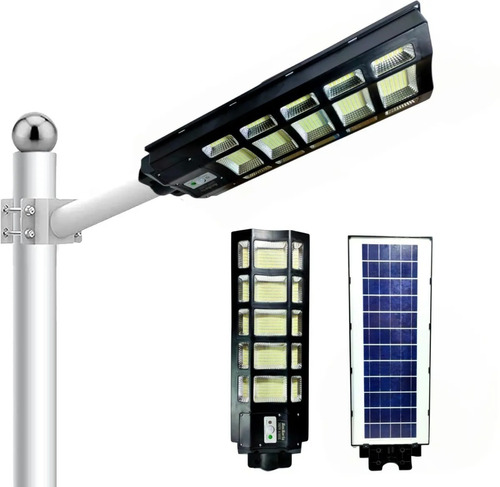 Lámpara Led Solar 500w Luminaria Suburbana Alumbrado Publico