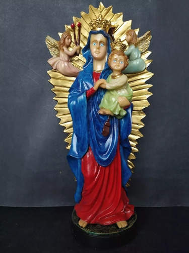 Imagem De Nossa Senhora Do Perpetuo Socorro 29 Cm Em Resina Cor Pintura A Mão