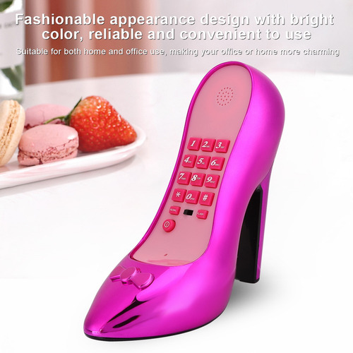 Teléfono Para El Hogar, Teléfono Elegante Electroplaca Púrpu