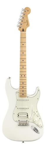 Guitarra eléctrica Fender Player Stratocaster HSS de aliso polar white brillante con diapasón de arce