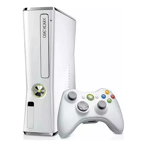 Console Xbox 360 Slim 4GB + 2 controles + Desbloqueio LTU + 1 Ano