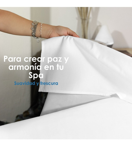 10 Sabana Clinica Hospitalaria 144h 155x220 60/40 Pol/aLG Color Blanco Diseño de la tela Liso
