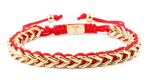 Pulsera Ajustable Oro Laminado 18k Lujo Hombre Regalo Kz 