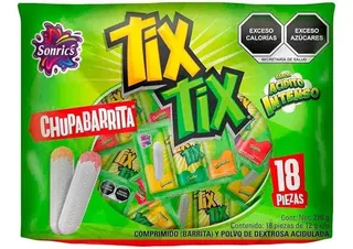 Chupa Barrita Tix Tix 18 Piezas