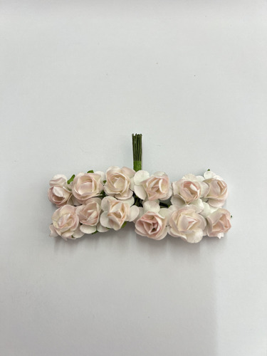 Flores De Papel De Colores Para Manualidades En Paquete Rosa Claro / 144pzs