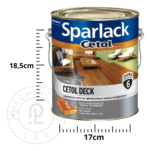 Cetol Deck Semibrilho Natural 3,6l Sparlack