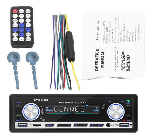 Receptor De Estéreo Para Coche De Micrófono Universal Usb