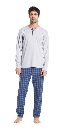 Pijama Hombre Tres Ases 706 Manga Larga De Interlock