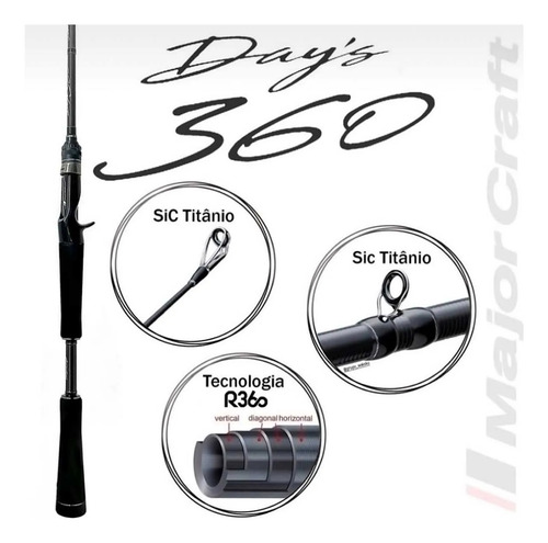 Vara Carretilha Major Craft Day's D360c-60h 6'0 12-25lb