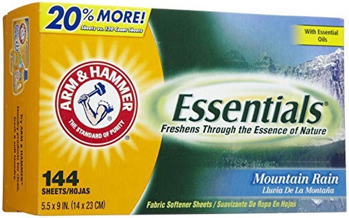 Arm & Hammer Hojas Para La Secadora - Mountain Rain - 144 Ct