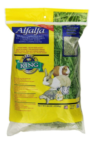 Heno De Alfalfa King Por 300g Y 4,5kg Para Conejos