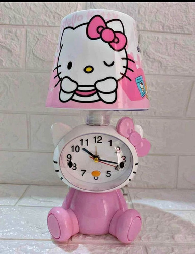 Lampara Hello Kitty Con Reloj Despetador