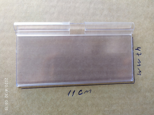 Porta Etiqueta Para Gancheiras Em Pvc 48 Mm X 110 Mm 100 Uni