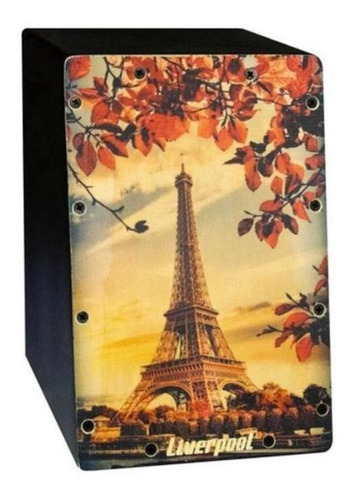 Mini Cajon Madeira Percussão Decorativo Liverpool T.eiffel