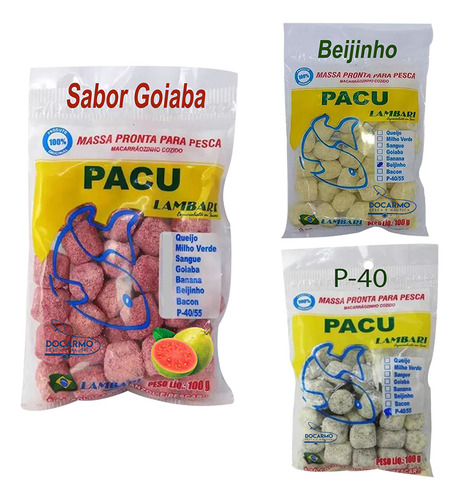 Melhor Massa Isca Para Pacu Pronta Kit 3 Sabores 100g Cada