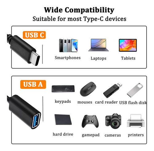 Cable Usb C Cable Usb Cable Usb Hembra A Usb C Portátil Reem