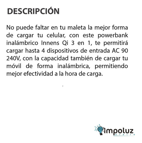 Imagen 3 de 9 de Cargadores Portatiles Para Celulares Carga Rapida 10.000 Mah