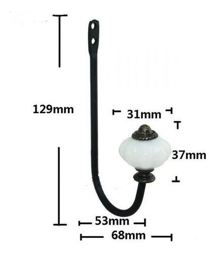 1 Pieza Vintage Europeo Para De Puerta De Pared Ganchos