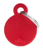 Comprar Chapas Identificatoria Para Mascotas My Family Small Round Rojo Grabado Instantáneo