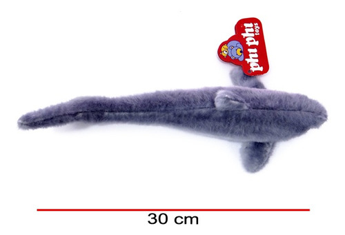 Imagen 4 de 4 de Peluche Tiburon Real 30 Cm. Phi Phi Toy