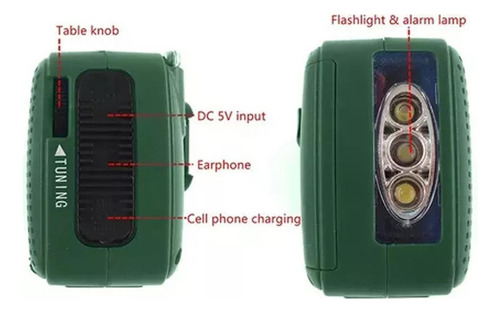 Rádio De Emergência Portátil Am E Fm Hand Crank Solar Radio