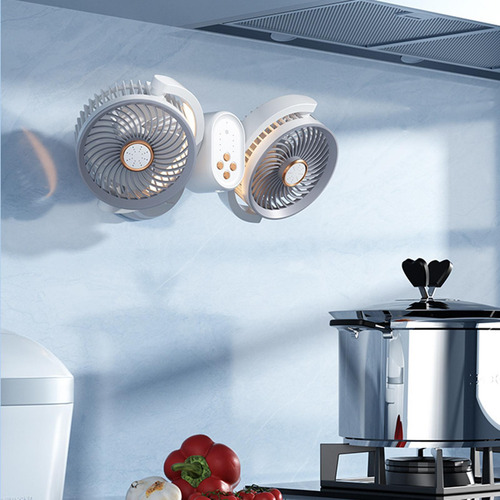 Clip De Ventilador De Cabeza Doble En El Ventilador