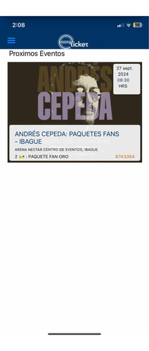 Se Vende Un Kit De Andrés Cepeda Paguete Fan Oro