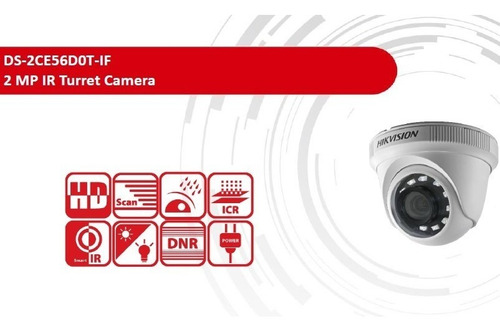 Cámara Seguridad Hikvision Turbo Hd Tvi 1080p 2mp Domo Metal