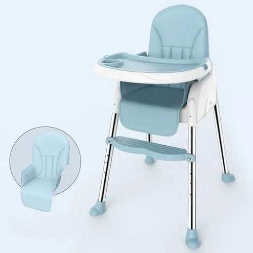 Silla De Comer 2 En 1 Portatil Ajustable Con Ruedas