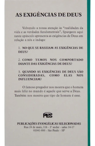 As Exigências De Deus | Charles Spurgeon