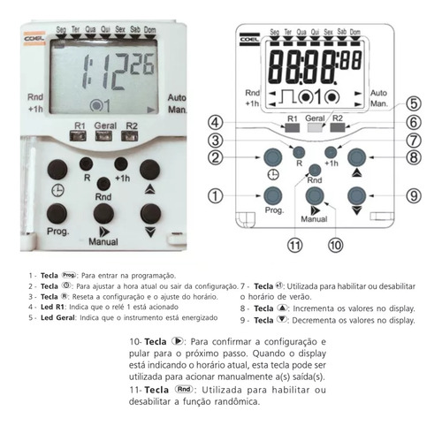 Programador Horário Bwt-40hr Sirene Escola C/ Tomada Bivolt